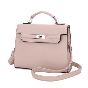 2742 Top Handle Satchel Bag Vegan Leather Crossbody Handbag with Top Handle